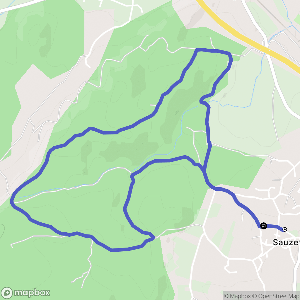 Sauzet : carte du parcours de randonnée - France