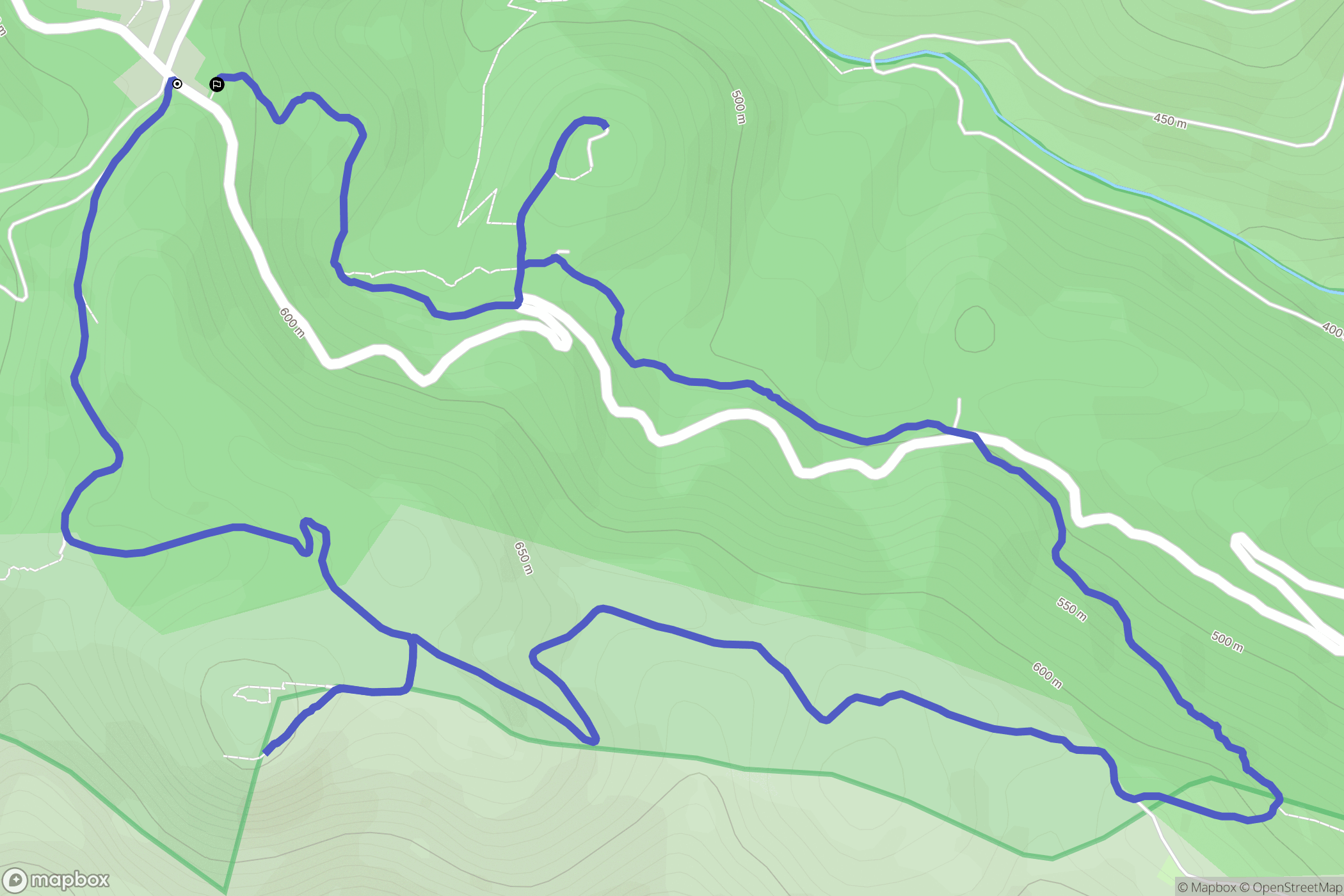 Sumène : carte du parcours de randonnée - France