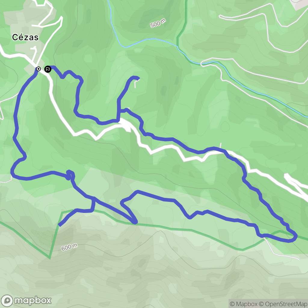 Sumène : carte du parcours de randonnée - France