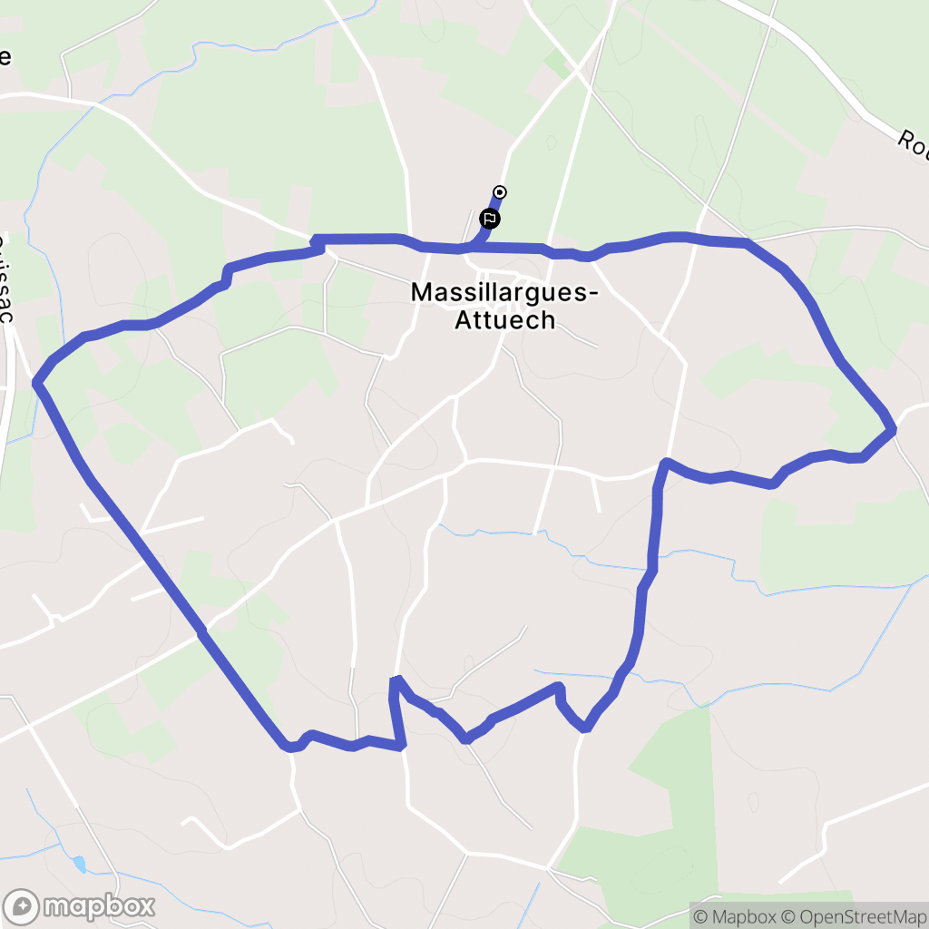 Massillargues-Attuech : carte du parcours de randonnée - France
