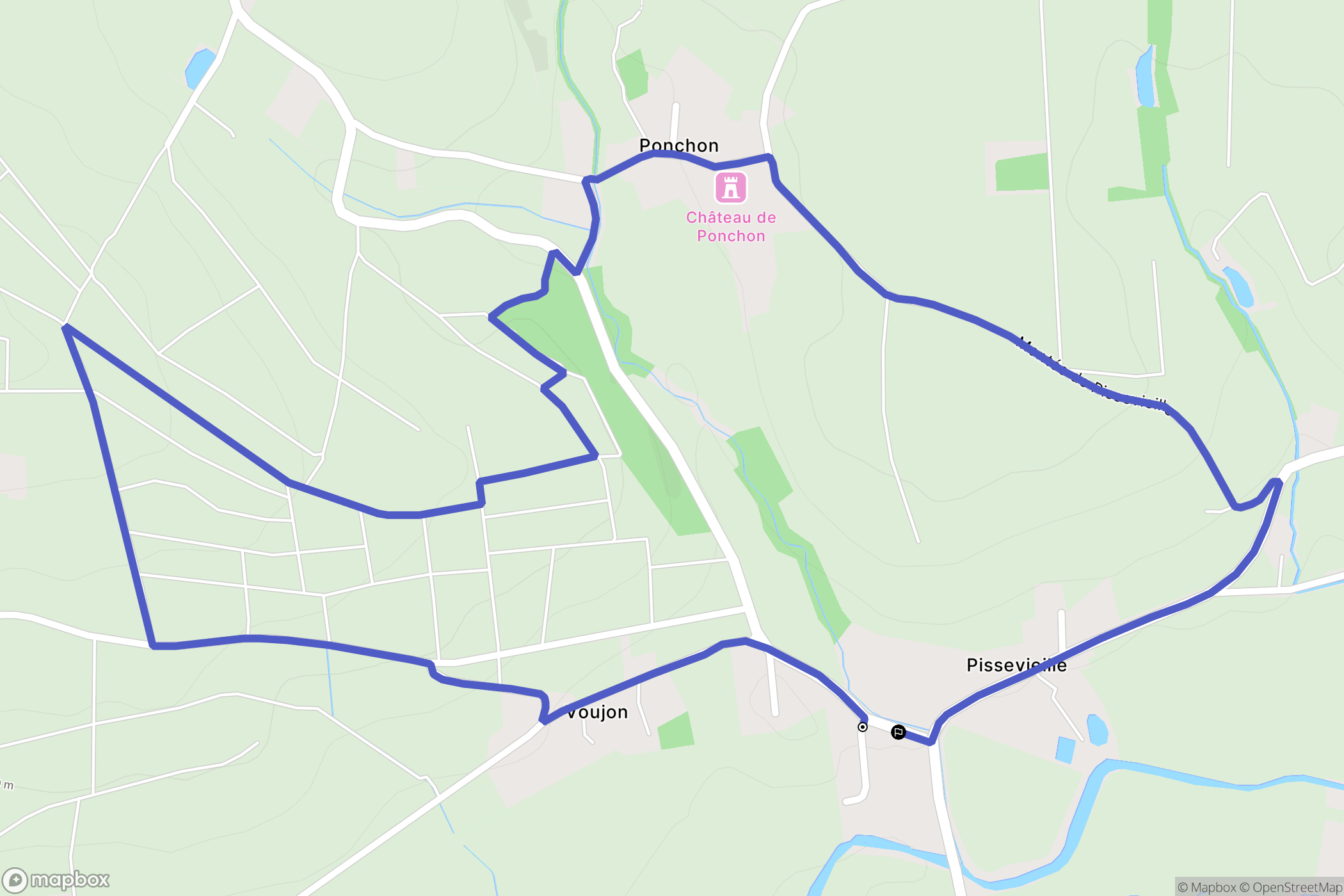 Cercié : carte du parcours de randonnée - France