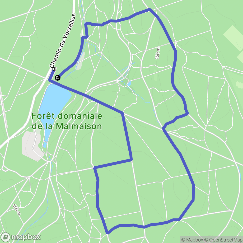 Rueil-Malmaison : carte du parcours de randonnée - France