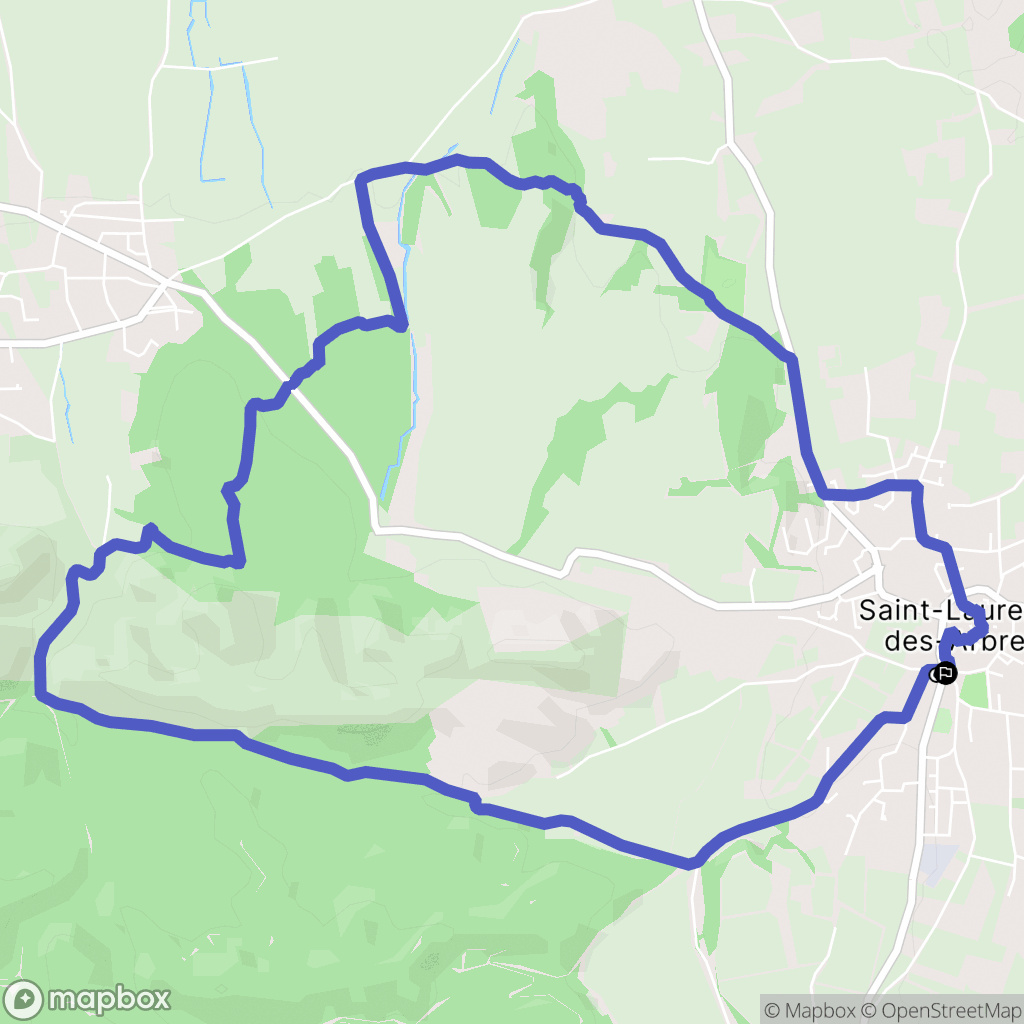 Saint-Laurent-des-Arbres: routekaart voor buitenactiviteiten - France