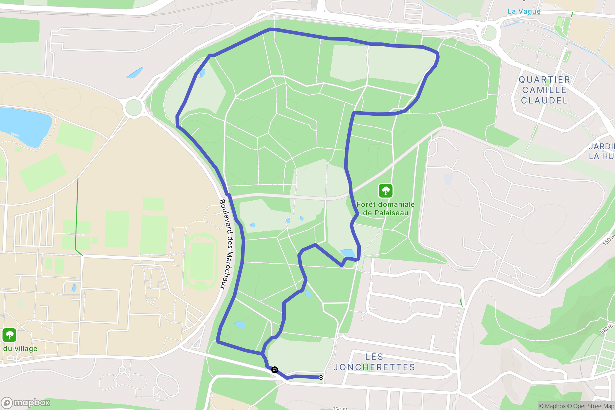 Palaiseau : carte du parcours de randonnée - France