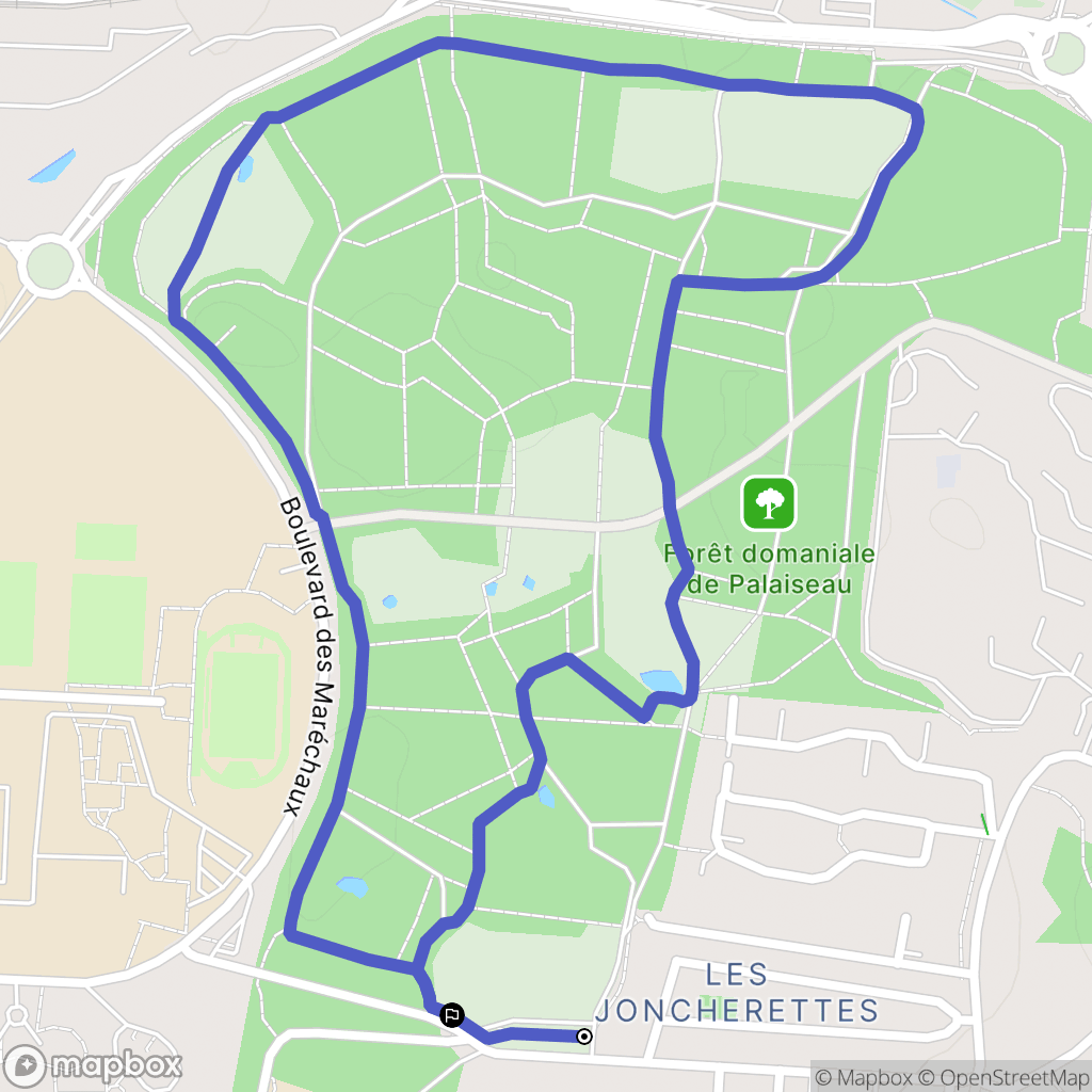 Palaiseau : carte du parcours de randonnée - France