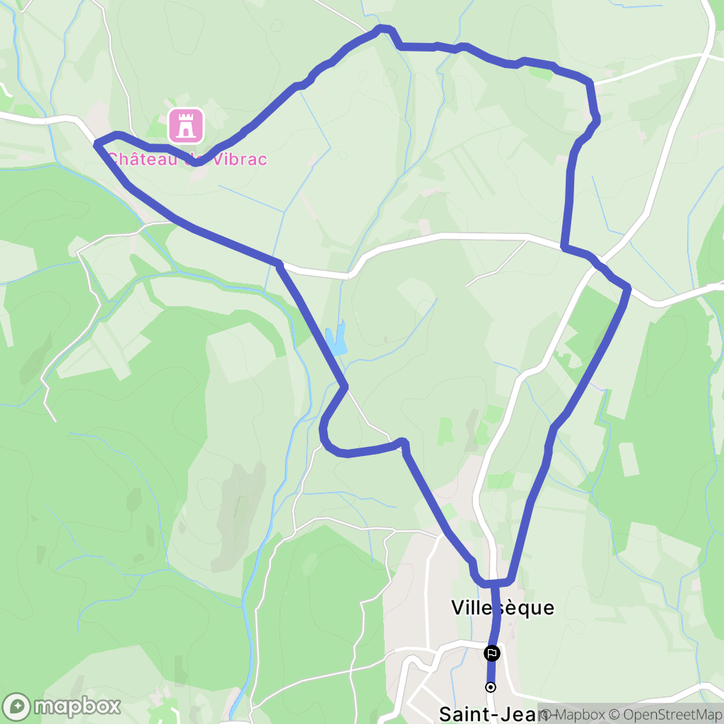 Saint-Jean-de-Crieulon : carte du parcours de randonnée - France