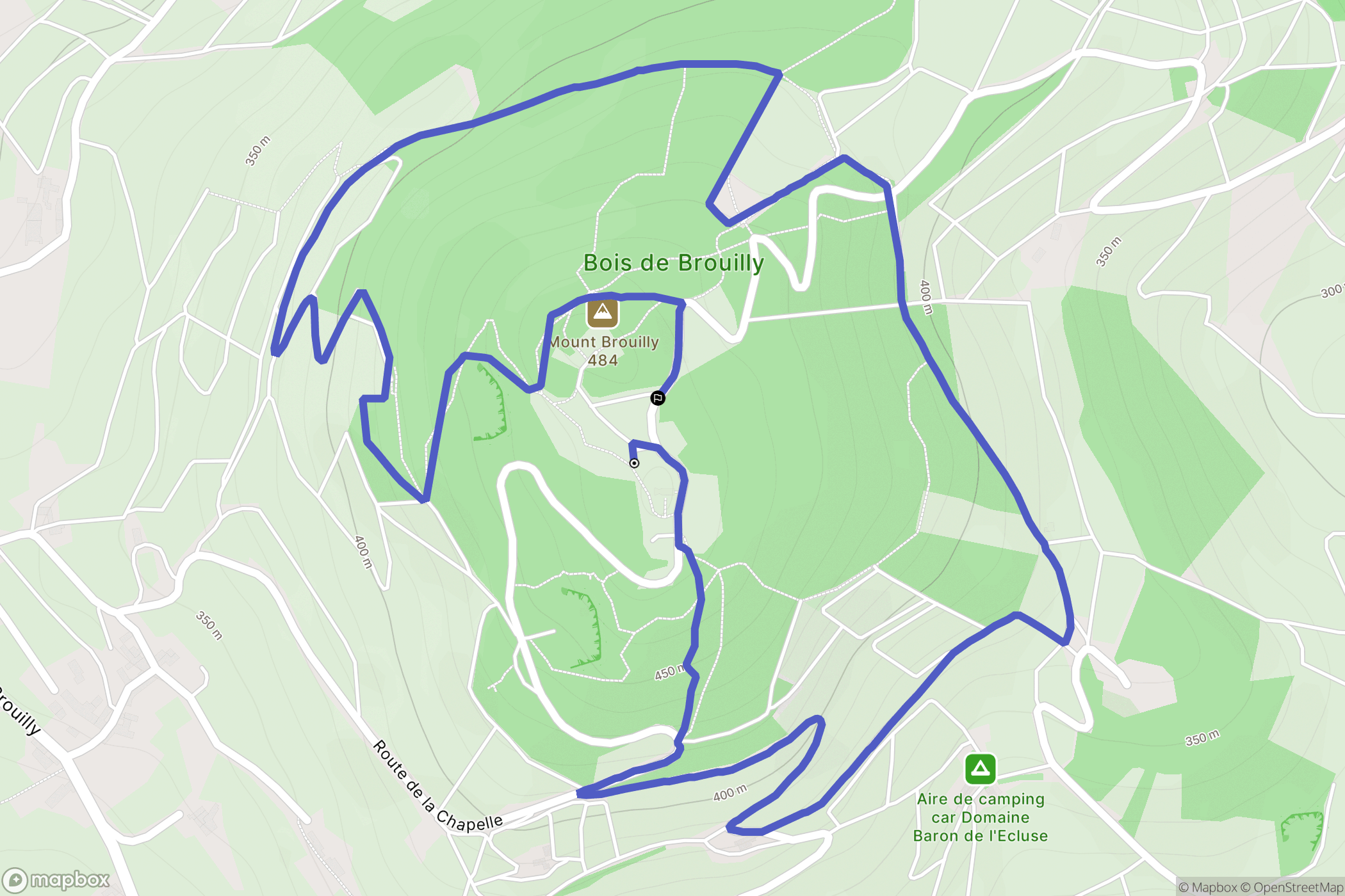 Saint-Lager : carte du parcours de randonnée - France