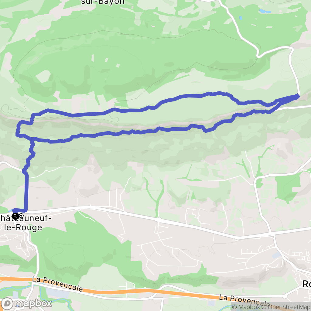 Châteauneuf-le-Rouge : carte du parcours de randonnée - France