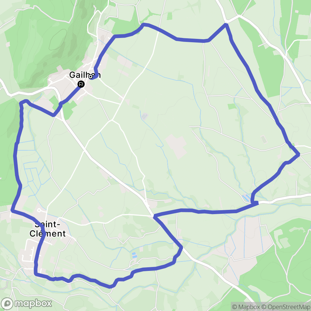 Gailhan : carte du parcours de randonnée - France