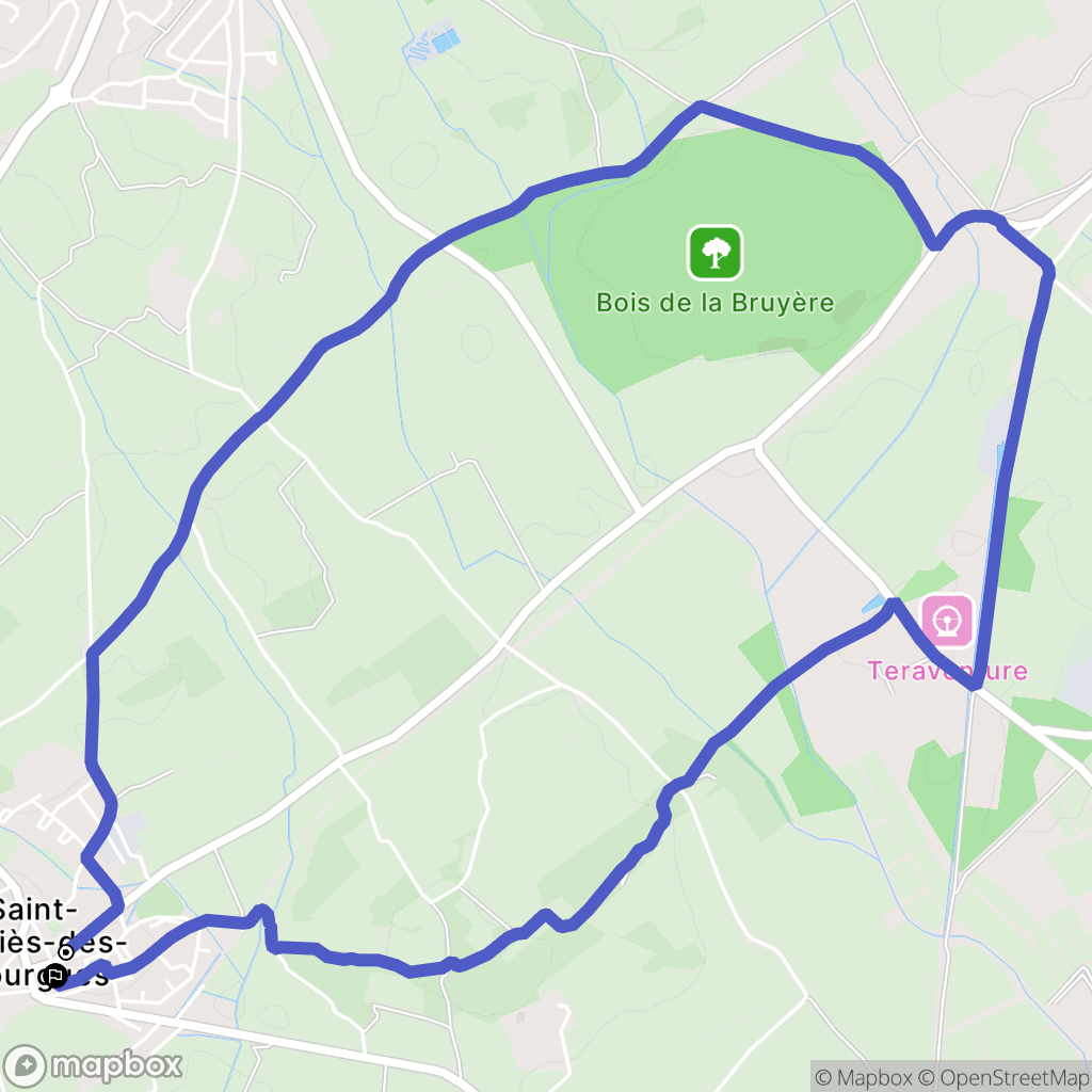Saint-Geniès-des-Mourgues : carte du parcours de randonnée - France