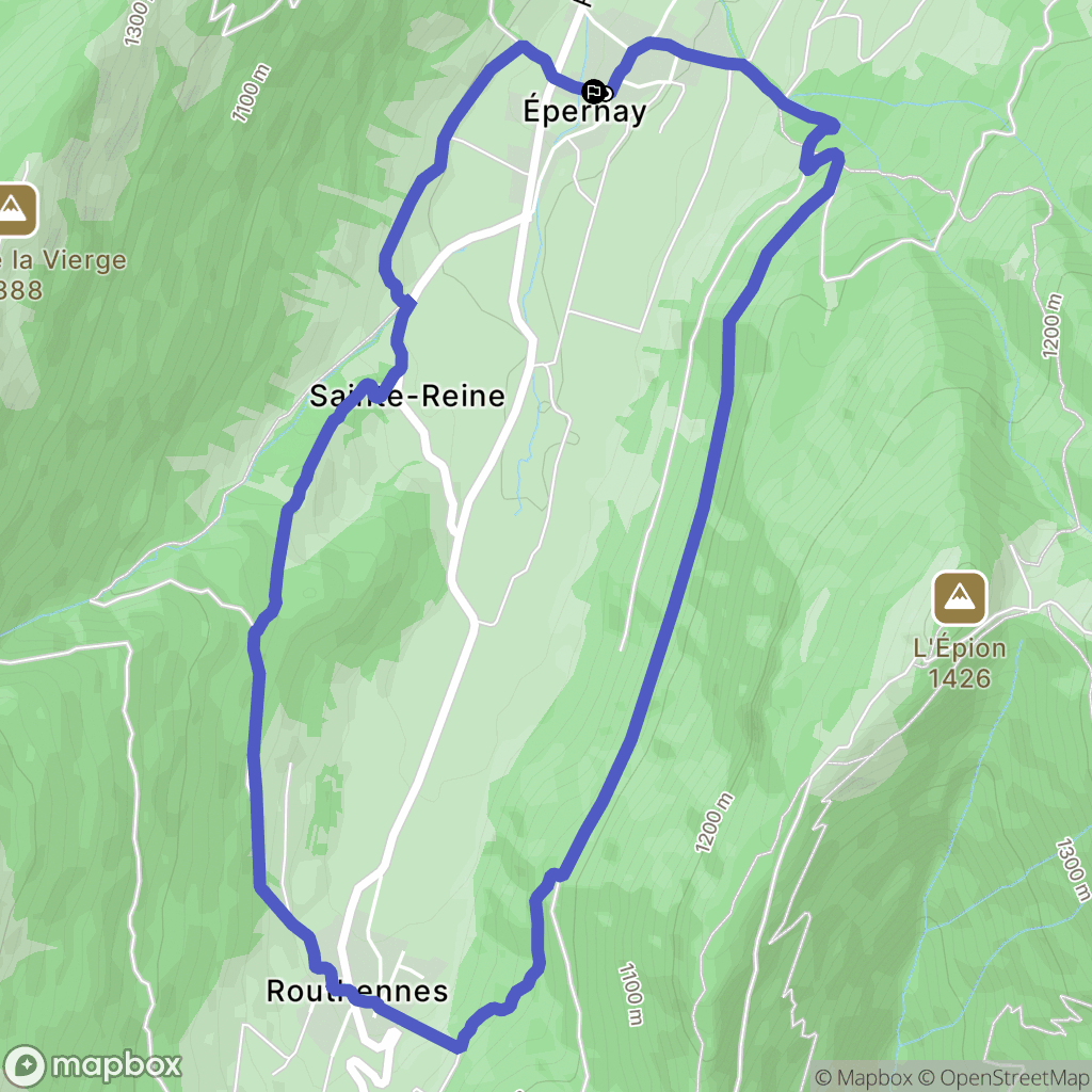 Sainte-Reine : carte du parcours de randonnée - France