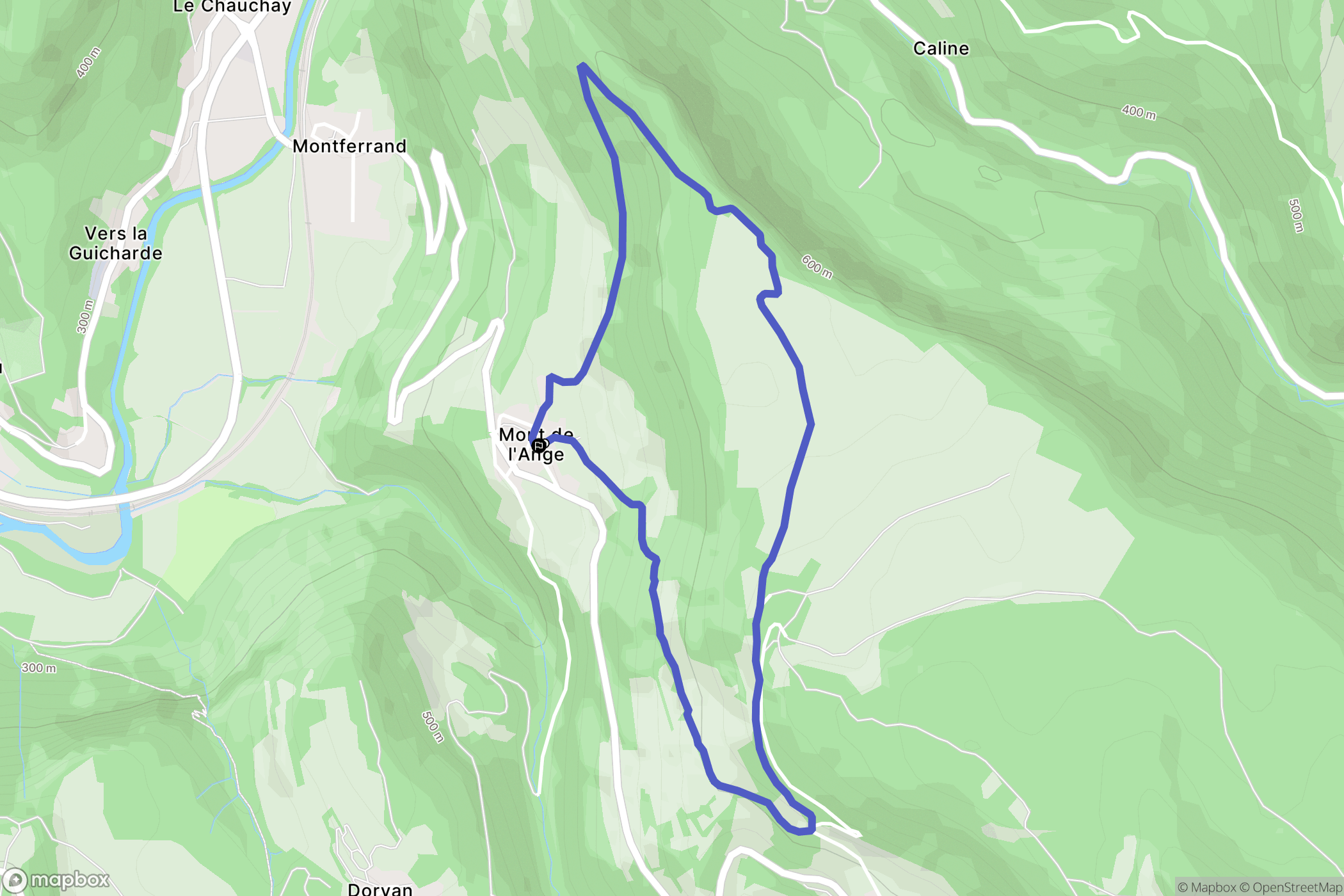 Torcieu : carte du parcours de randonnée - France