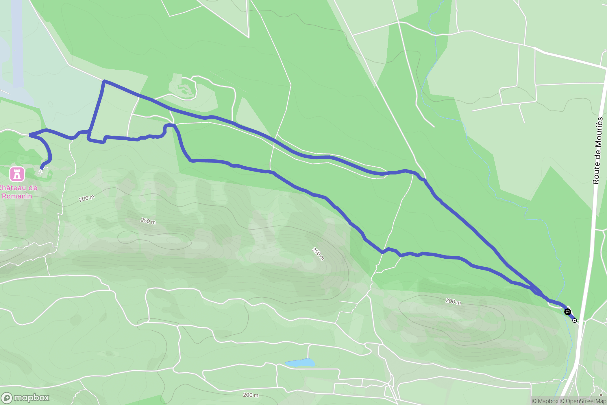 Saint-Rémy-de-Provence : carte du parcours de randonnée - France