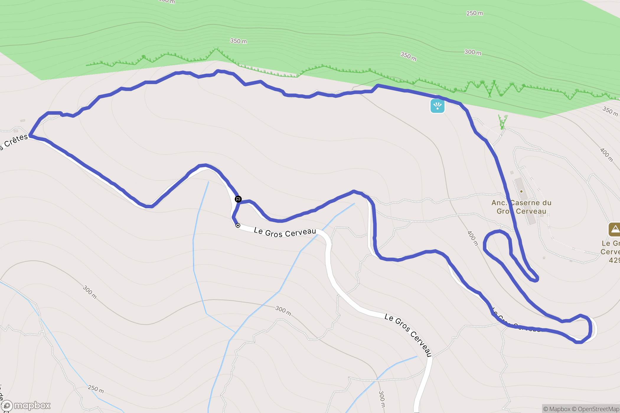 Sanary-sur-Mer : carte du parcours de randonnée - France