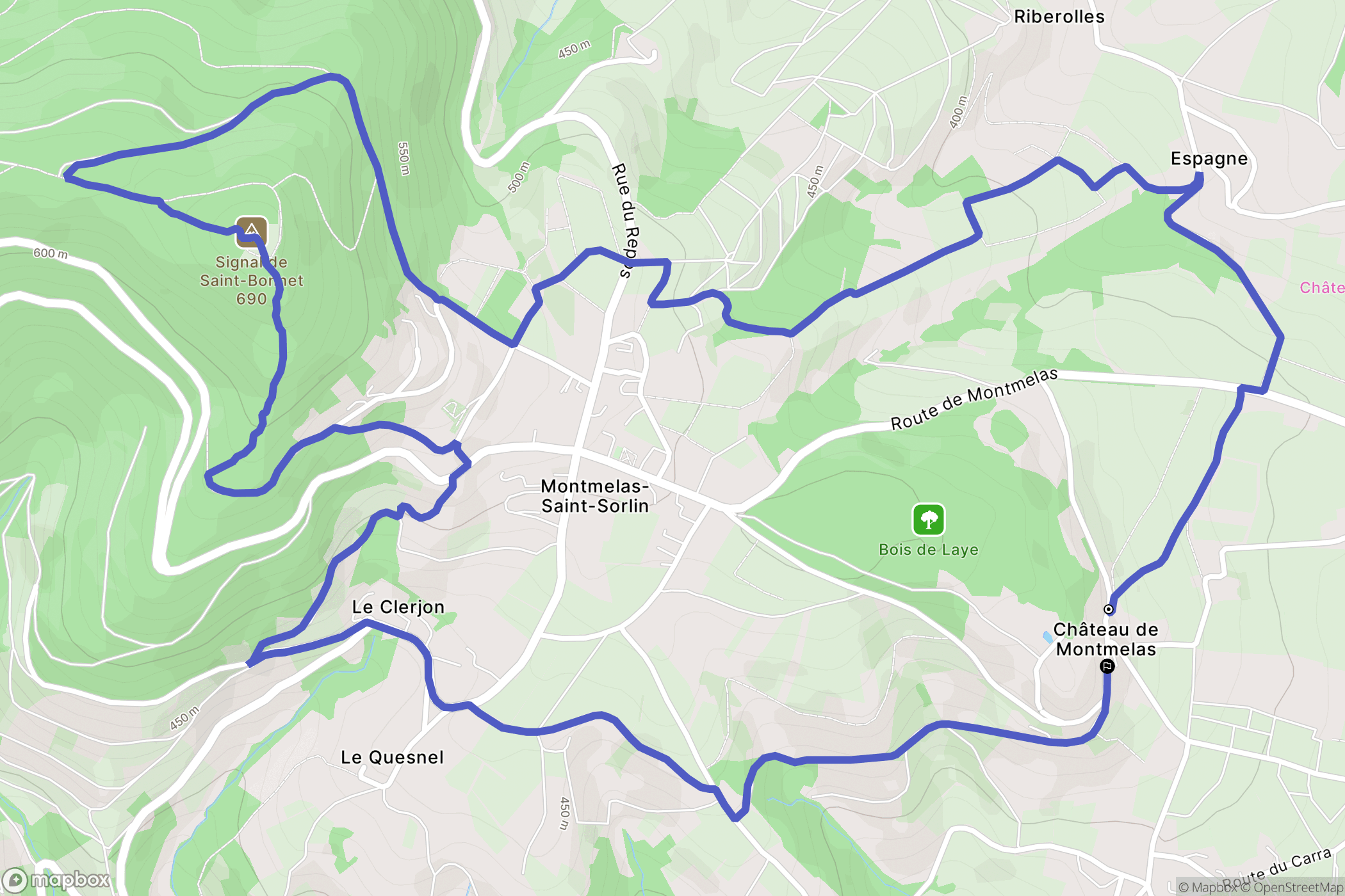 Montmelas-Saint-Sorlin: routekaart voor buitenactiviteiten - France