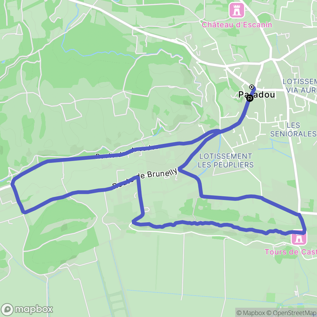 Paradou : carte du parcours de randonnée - France