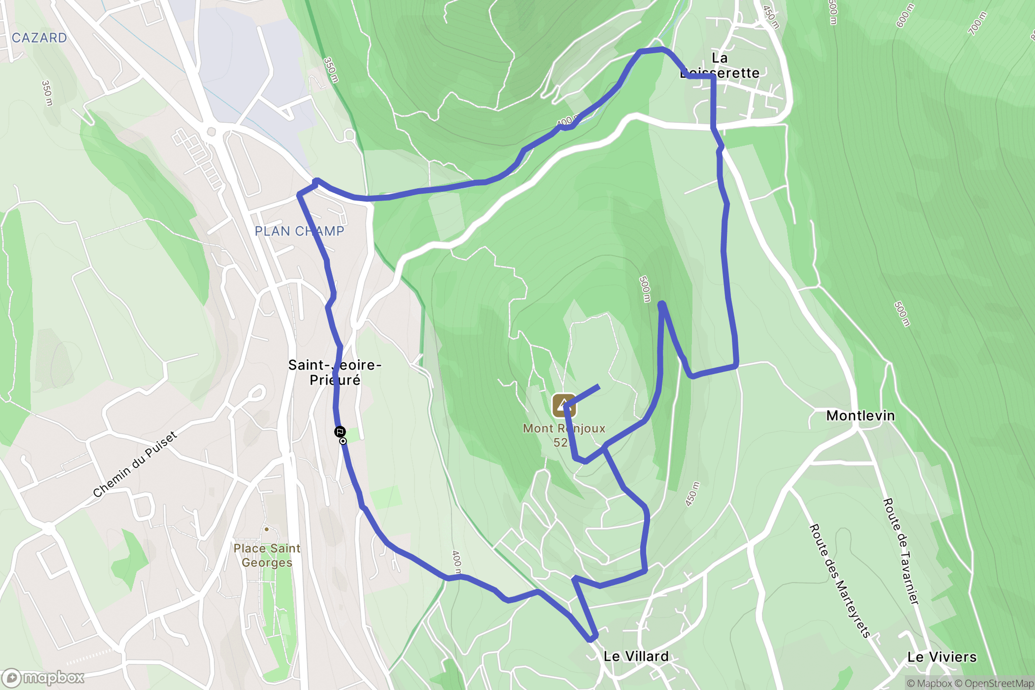 Saint-Jeoire-Prieuré: routekaart voor buitenactiviteiten - France