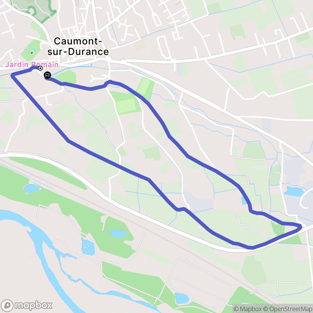 Caumont-sur-Durance : carte du parcours de randonnée - France