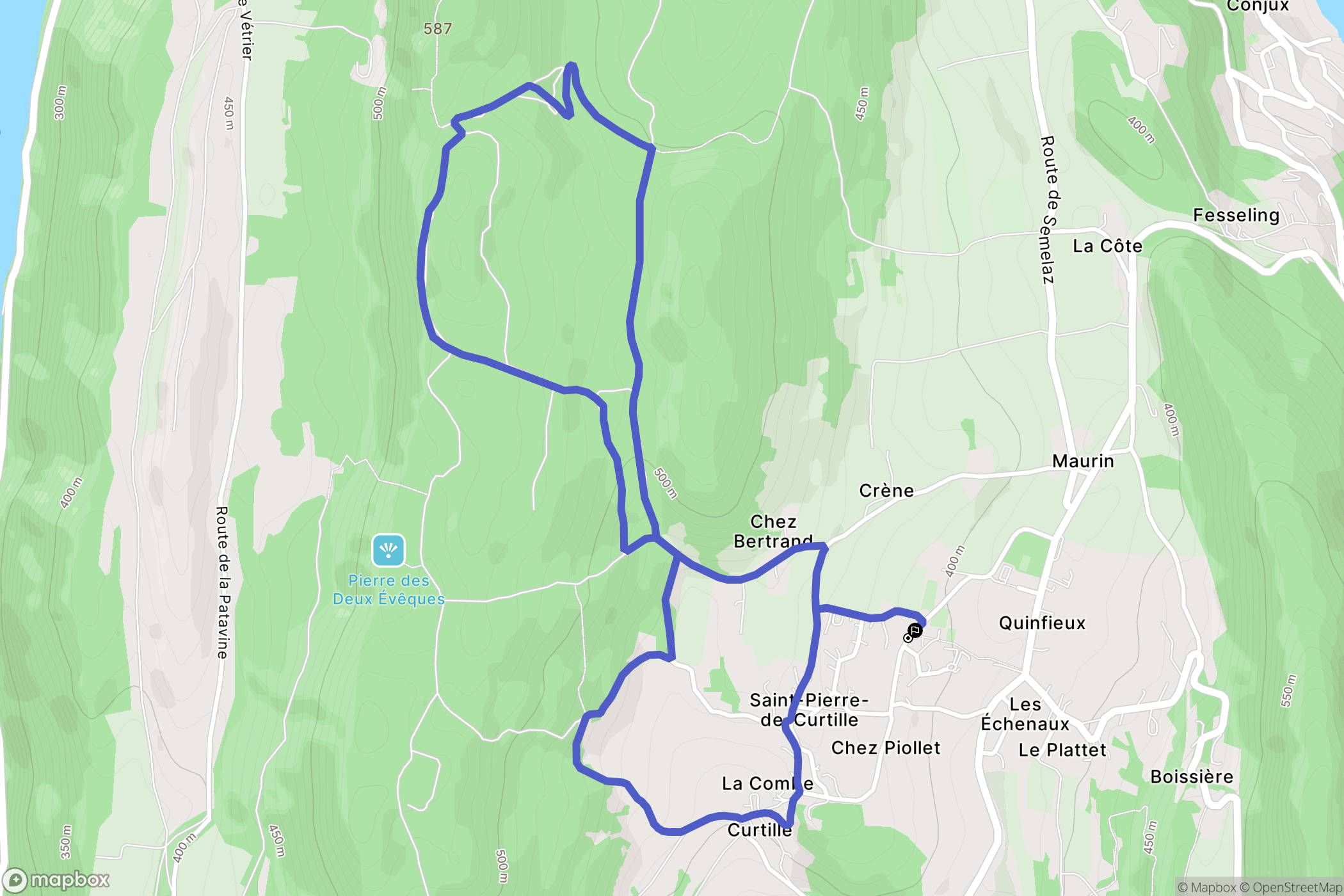 Saint-Pierre-de-Curtille: routekaart voor buitenactiviteiten - France