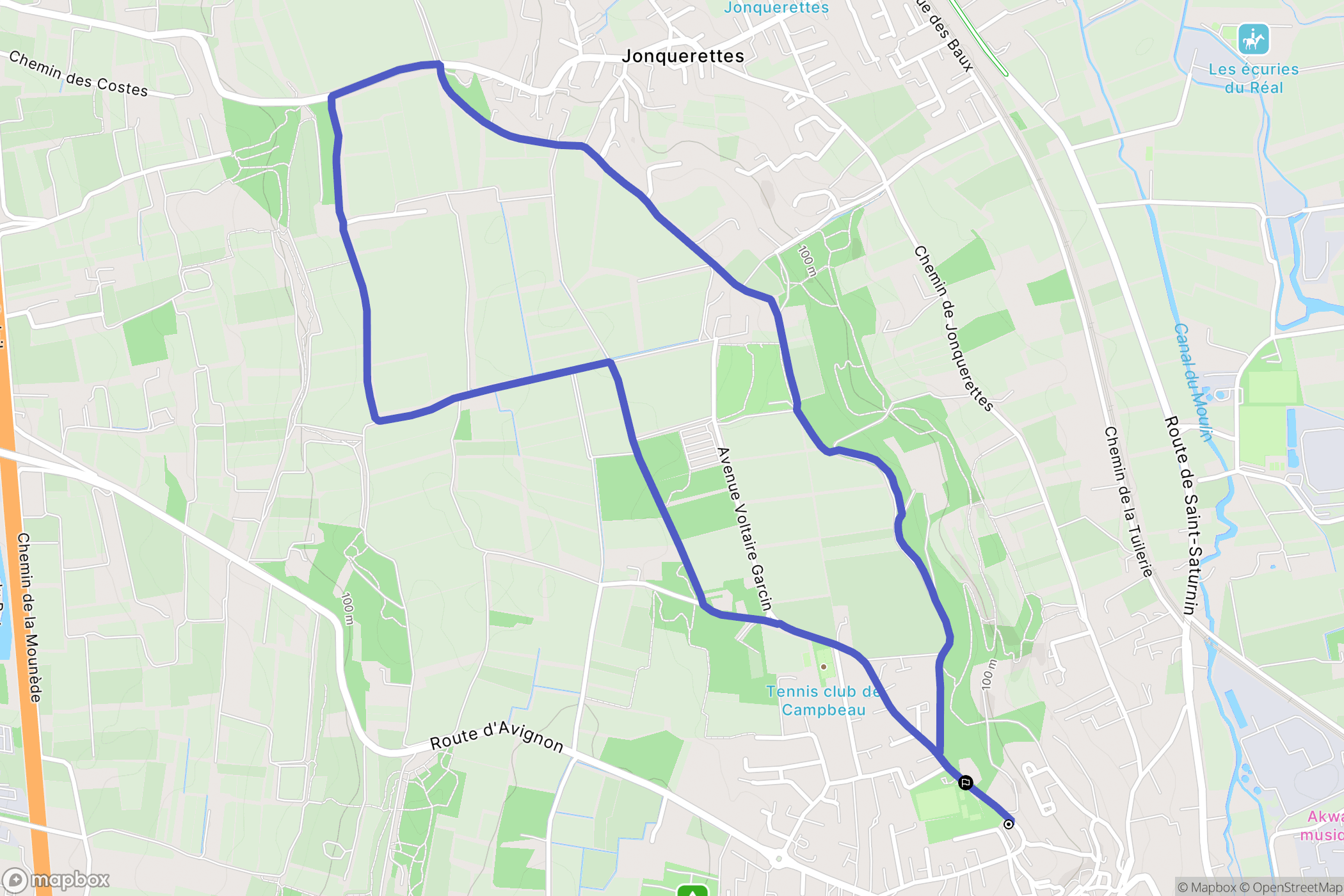 Châteauneuf-de-Gadagne : carte du parcours de randonnée - France