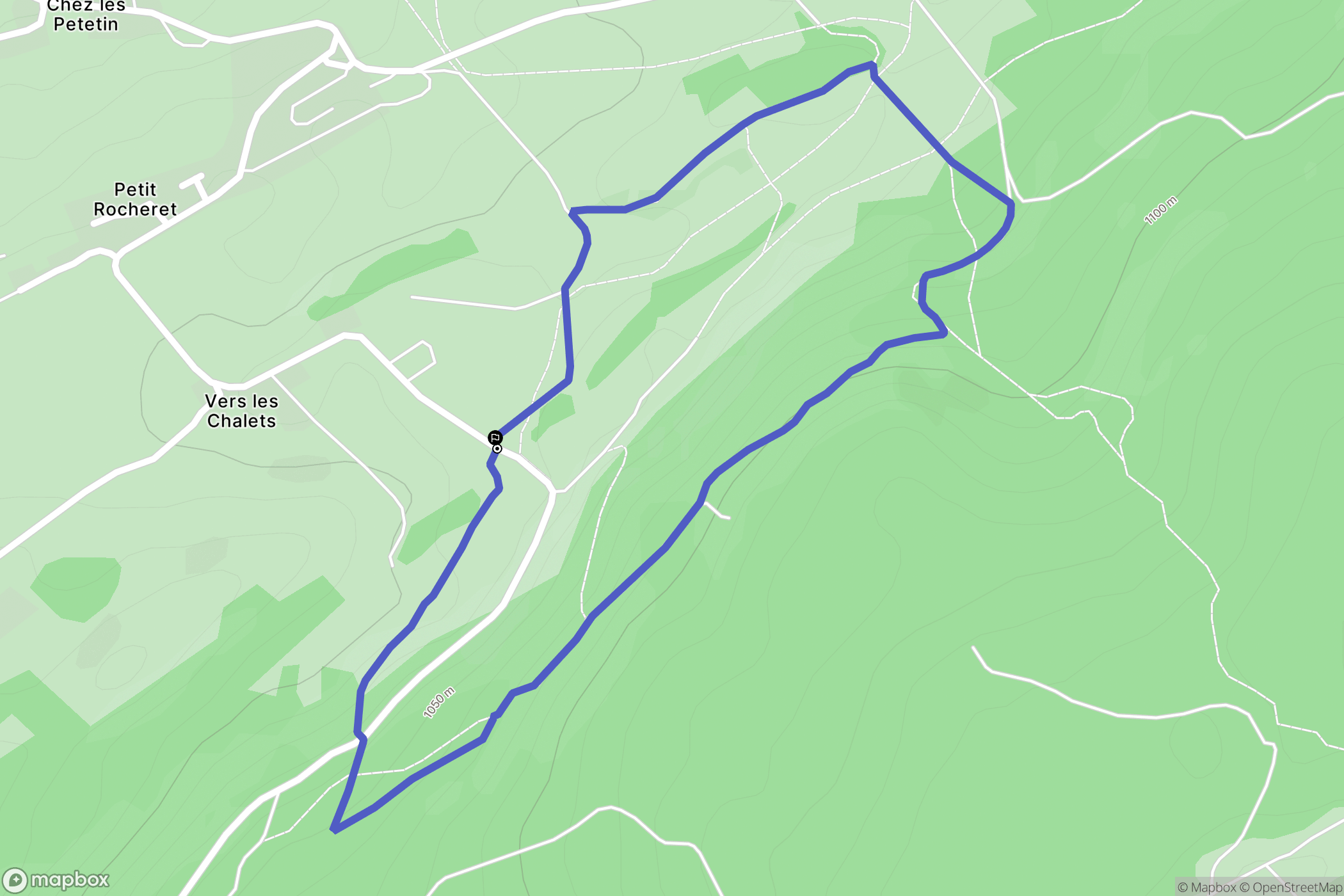 Foncine-le-Haut : carte du parcours de randonnée - France