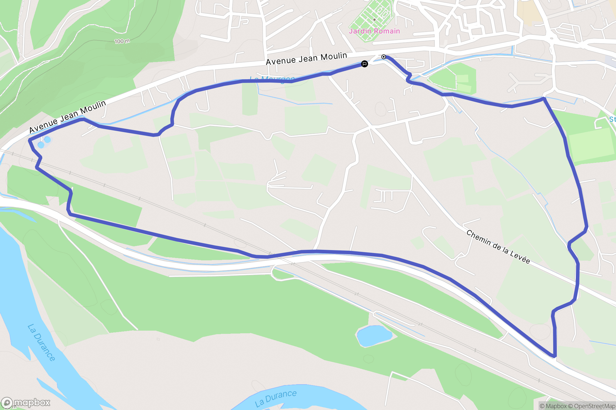 Caumont-sur-Durance : carte du parcours de randonnée - France