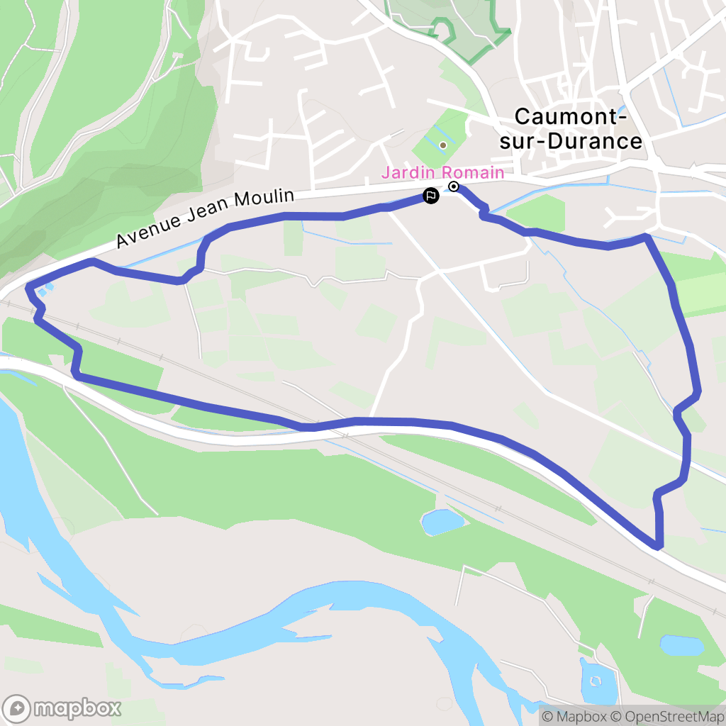 Caumont-sur-Durance : carte du parcours de randonnée - France