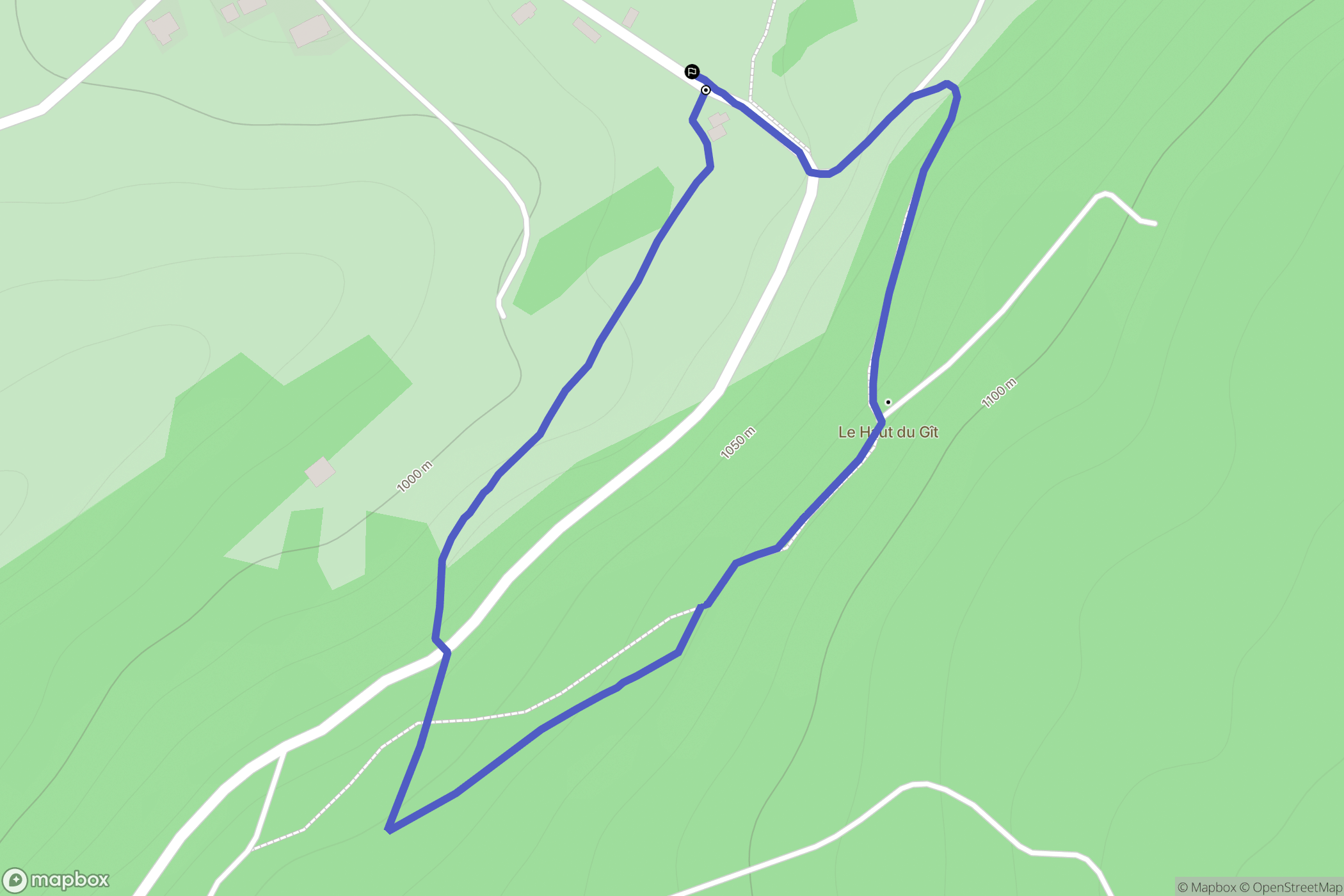 Foncine-le-Haut : carte du parcours de randonnée - France
