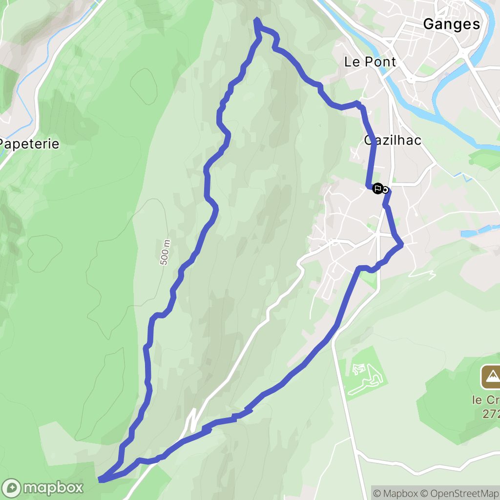 Cazilhac : carte du parcours de randonnée - France