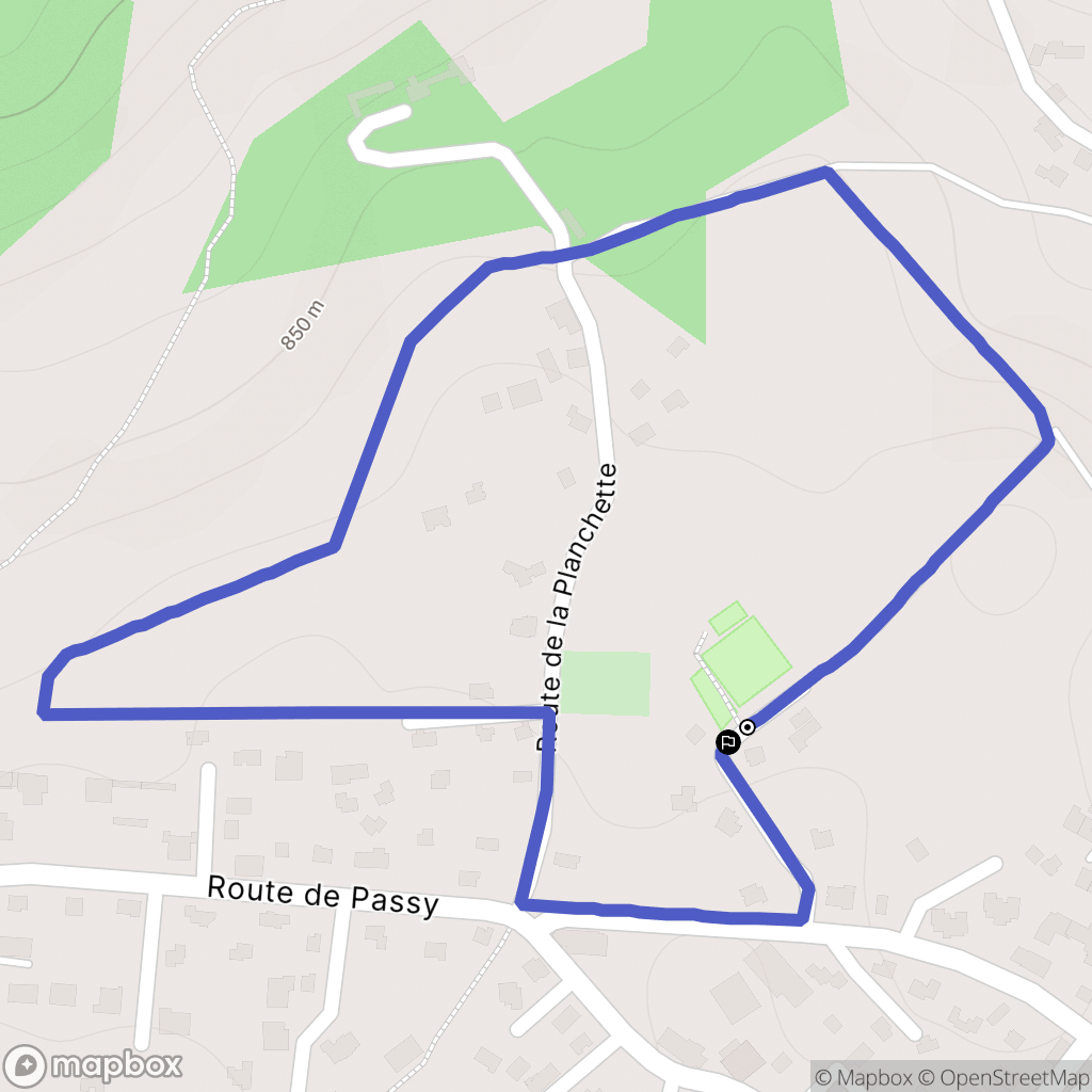 Servoz : carte du parcours de randonnée - France