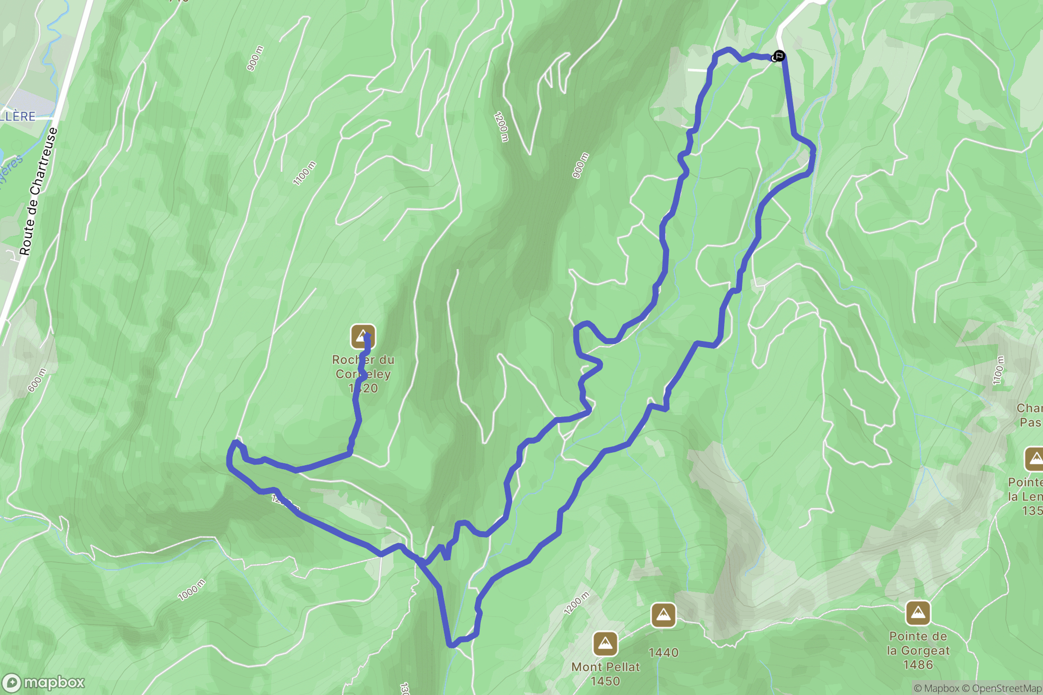Saint-Cassin : carte du parcours de randonnée - France