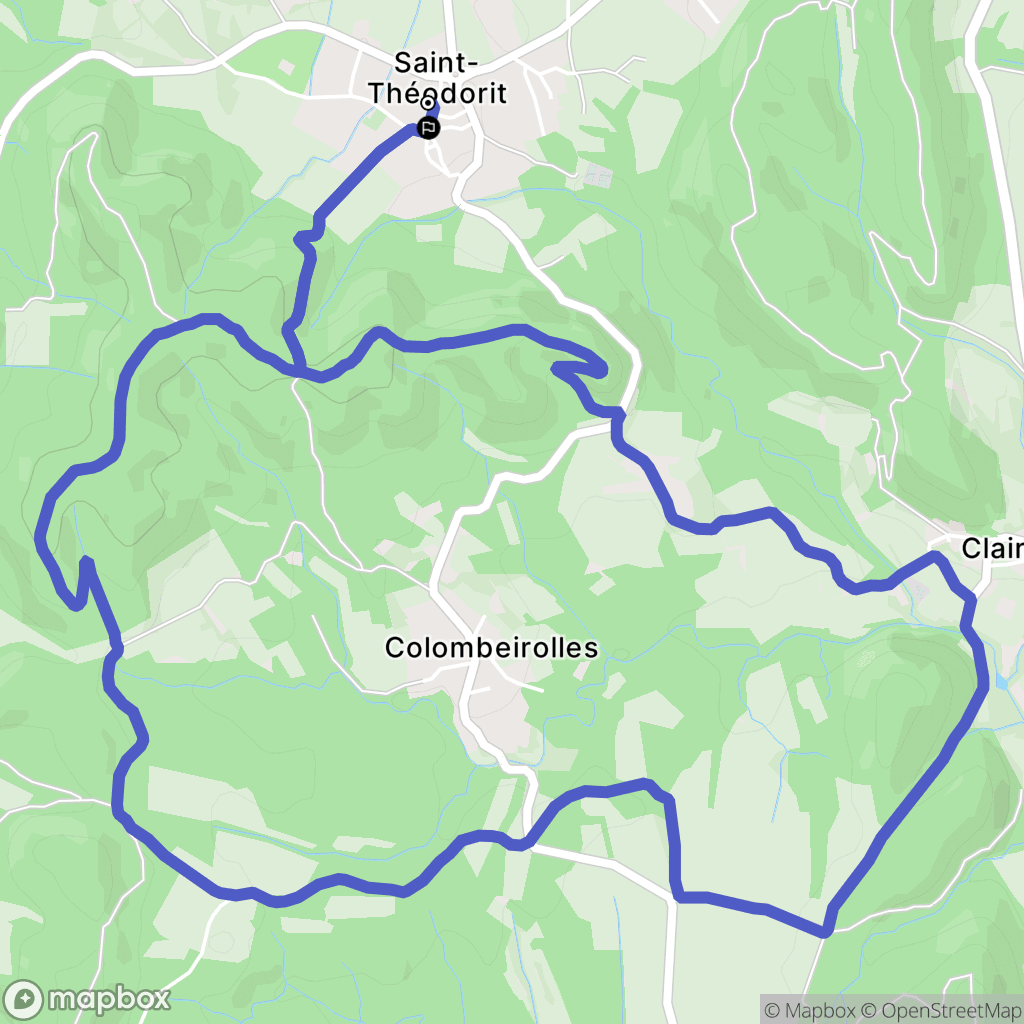 Saint-Théodorit : carte du parcours de randonnée - France