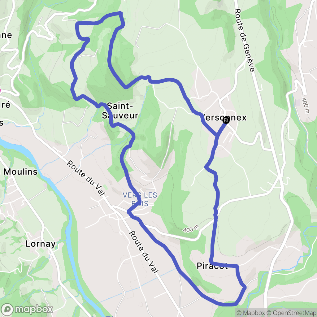 Versonnex : carte du parcours de randonnée - France