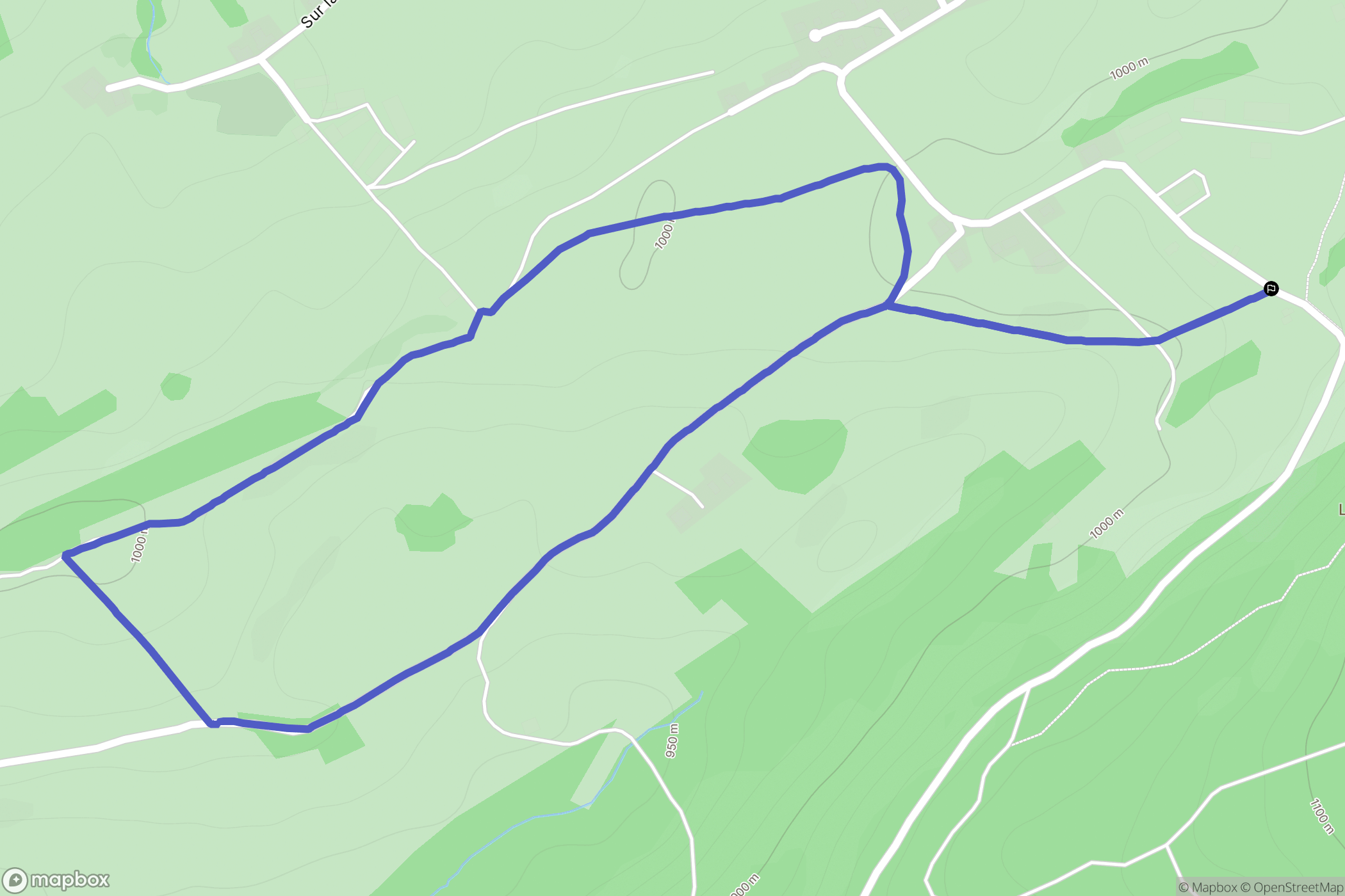 Foncine-le-Haut : carte du parcours de randonnée - France