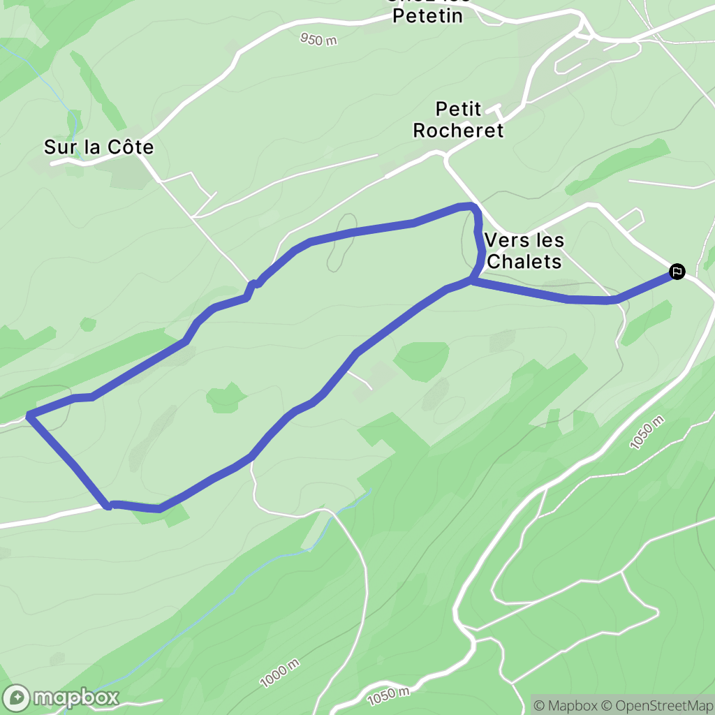 Foncine-le-Haut : carte du parcours de randonnée - France