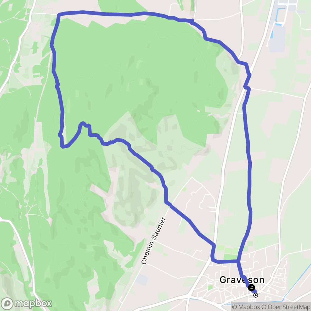 Graveson : carte du parcours de randonnée - France