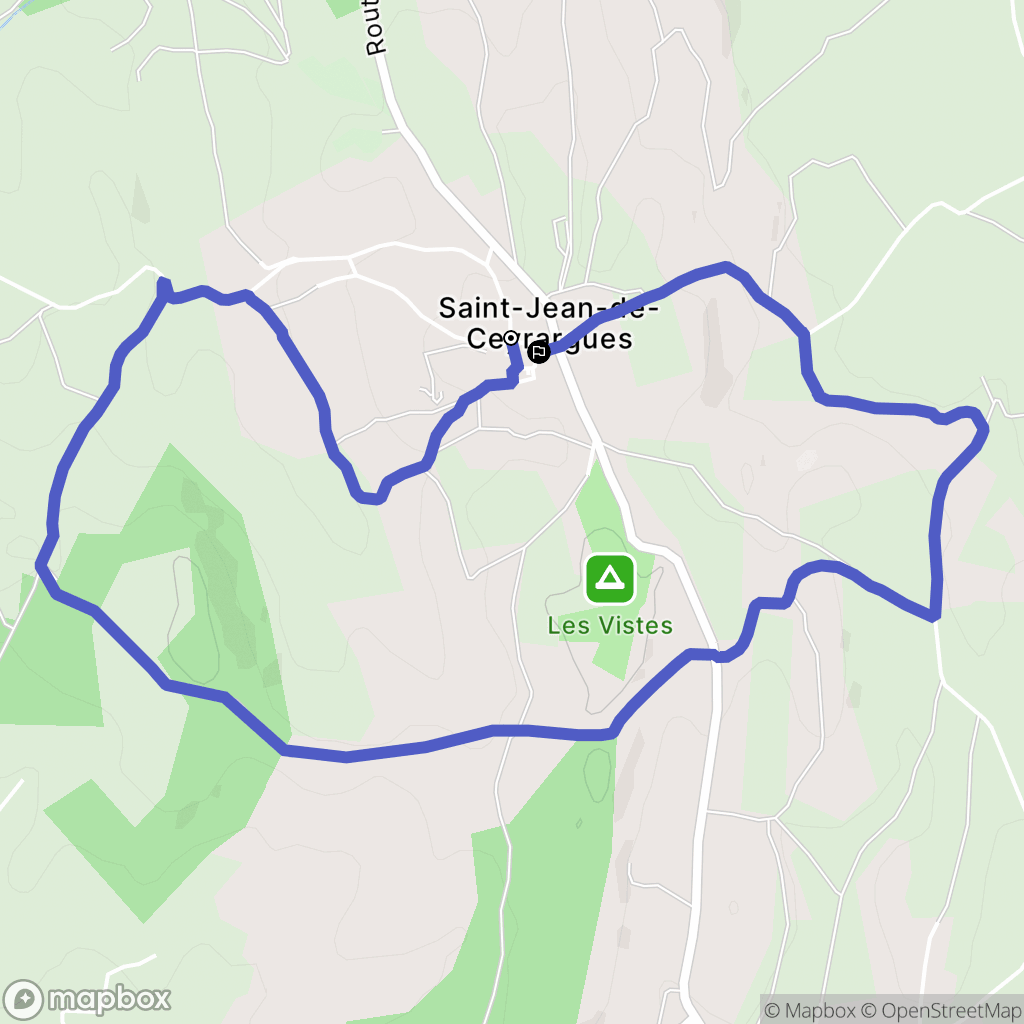 Saint-Jean-de-Ceyrargues : carte du parcours de randonnée - France