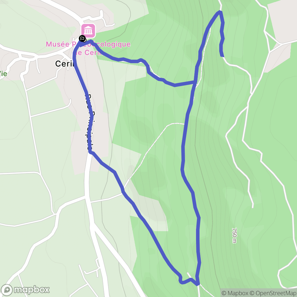 Marchamp : carte du parcours de randonnée - France