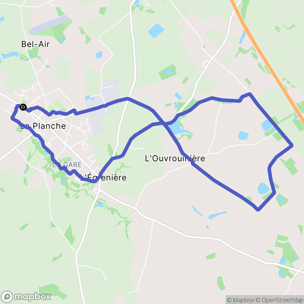 La Planche : carte du parcours de randonnée - France