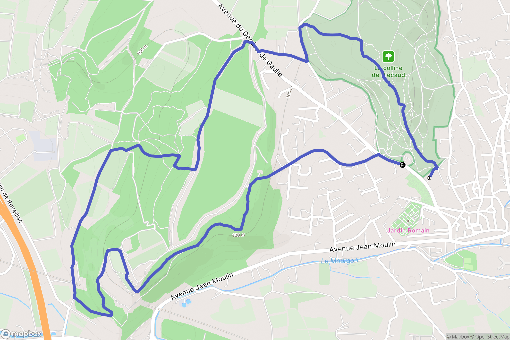 Caumont-sur-Durance : carte du parcours de randonnée - France
