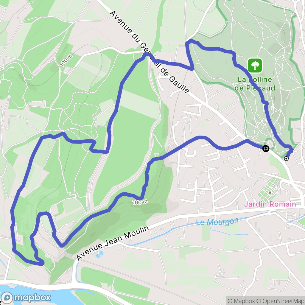 Caumont-sur-Durance : carte du parcours de randonnée - France