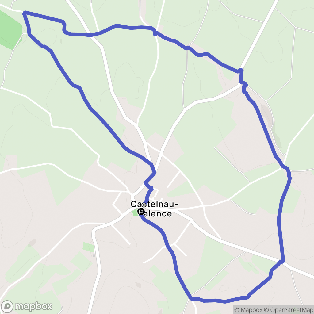 Castelnau-Valence : carte du parcours de randonnée - France