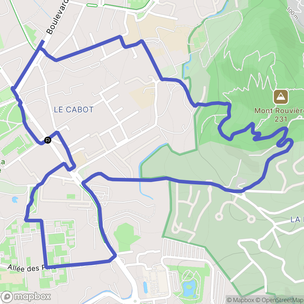 Marseille : carte du parcours de randonnée - France