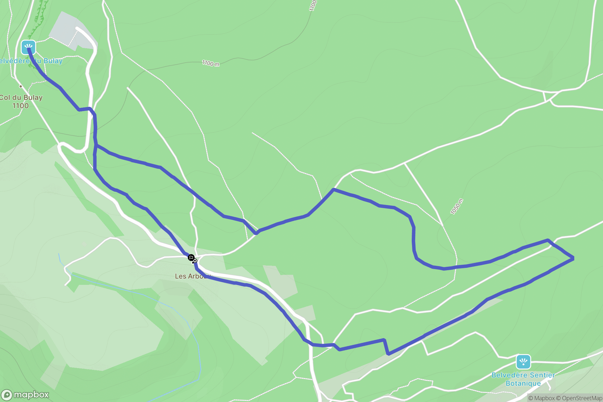 Foncine-le-Haut : carte du parcours de randonnée - France