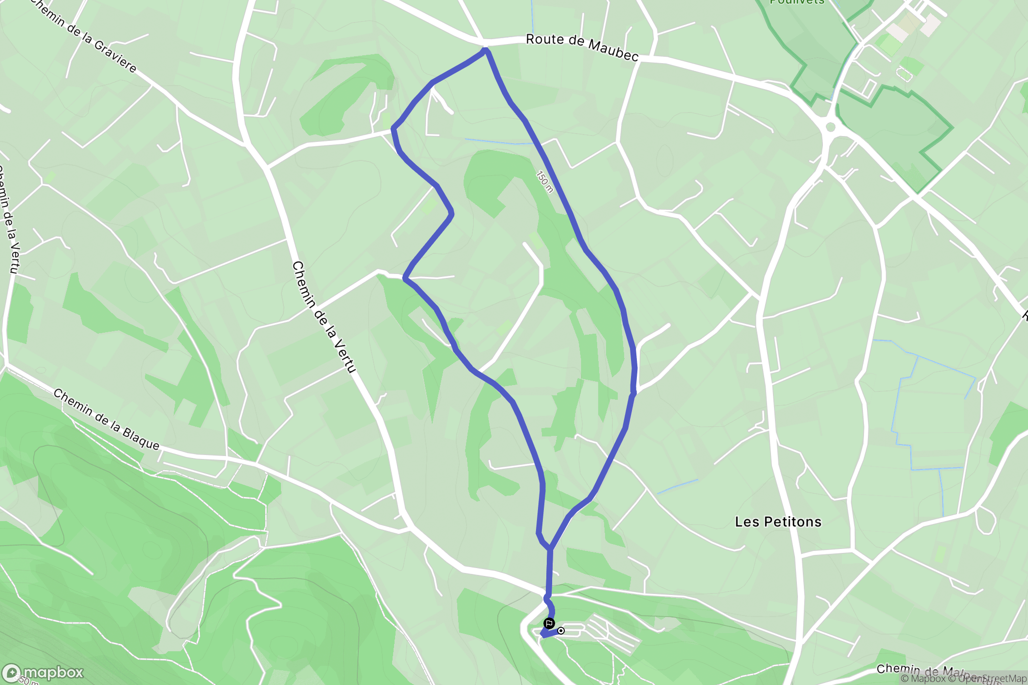 Oppède : carte du parcours de randonnée - France