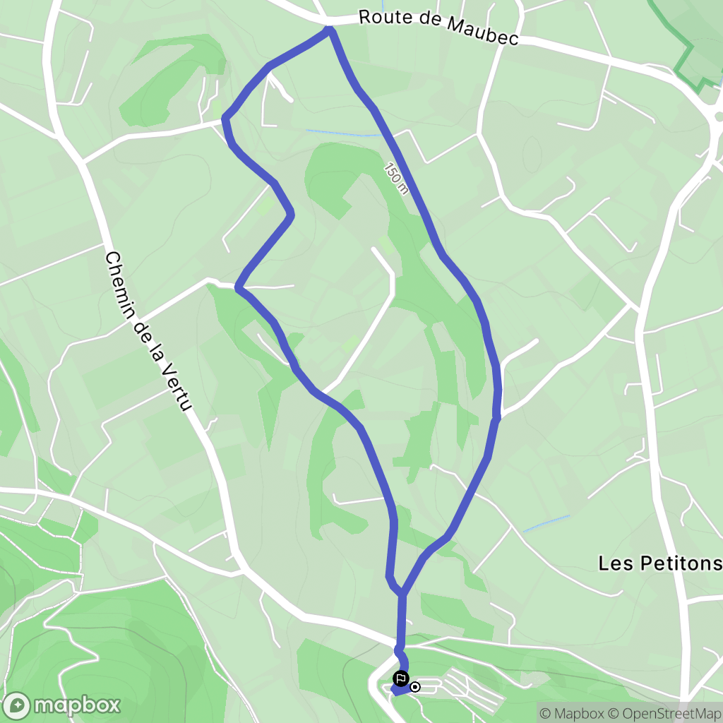 Oppède : carte du parcours de randonnée - France