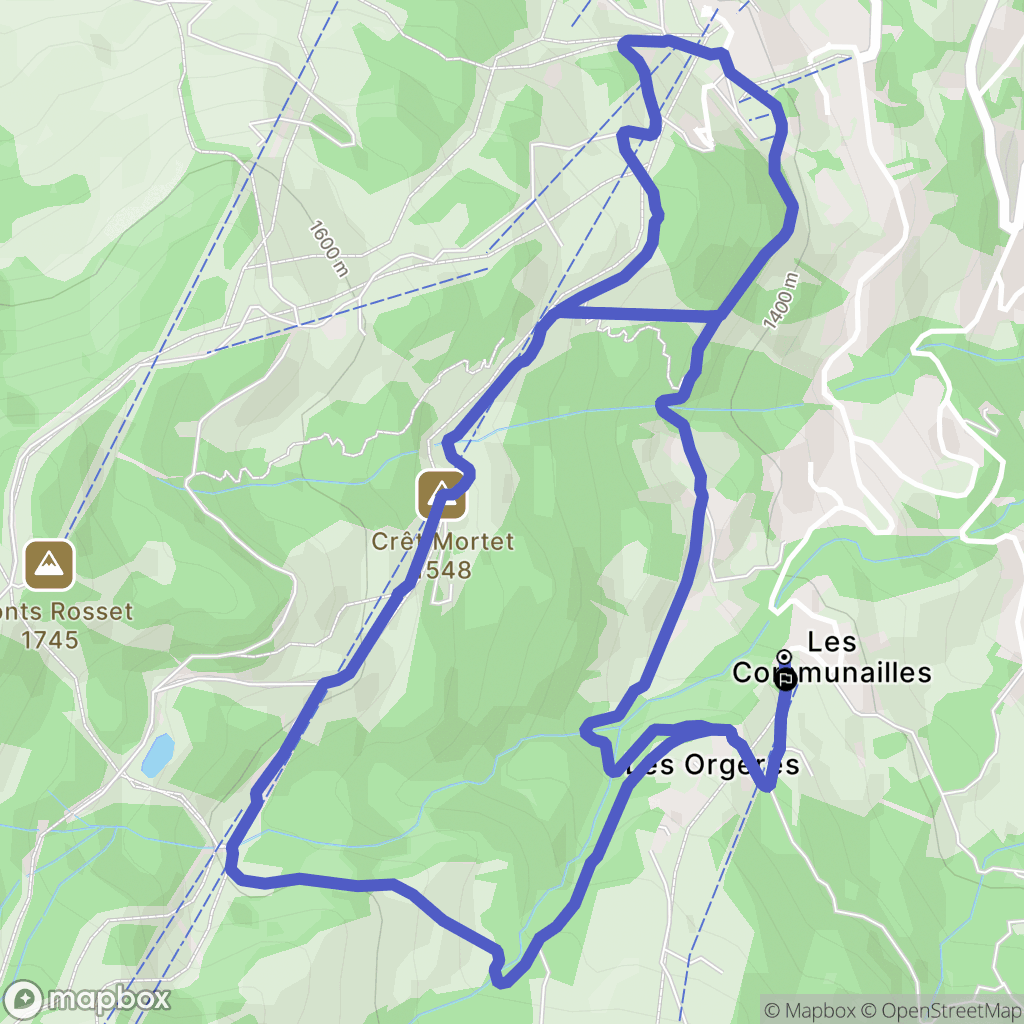 Saint-Gervais-les-Bains : carte du parcours de randonnée - France