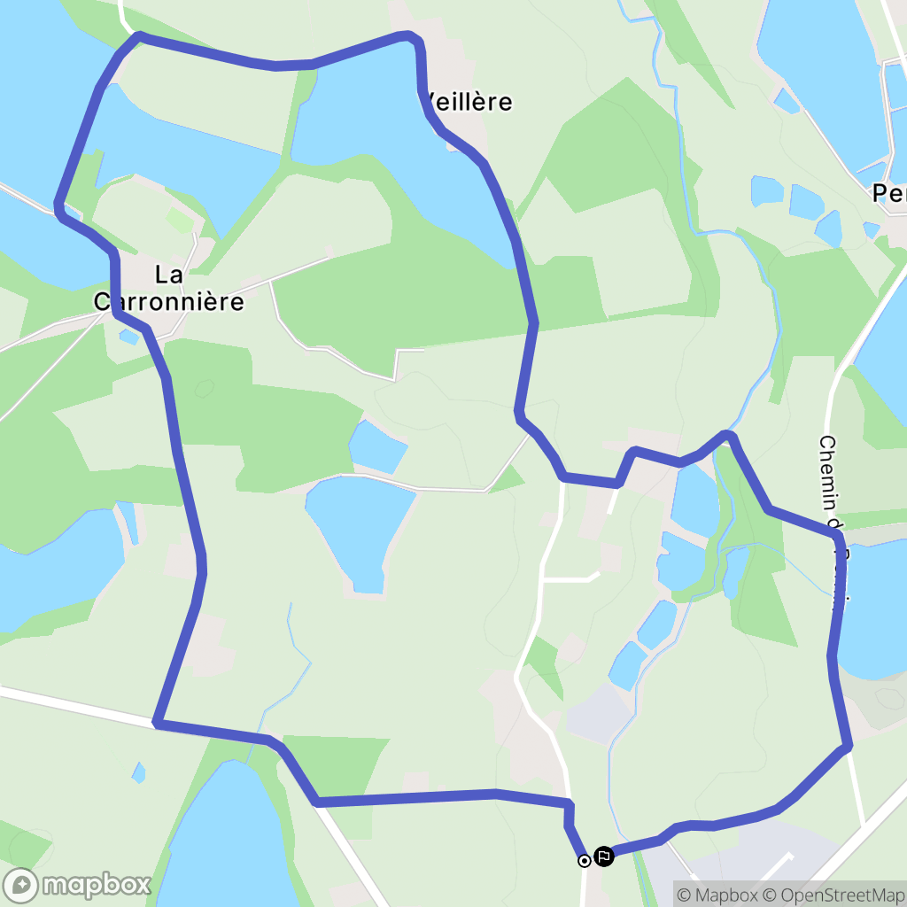 Saint-Paul-de-Varax : carte du parcours de randonnée - France