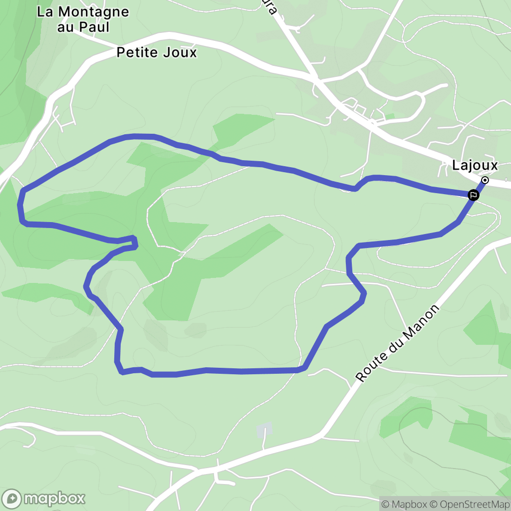 Lajoux : carte du parcours de randonnée - France