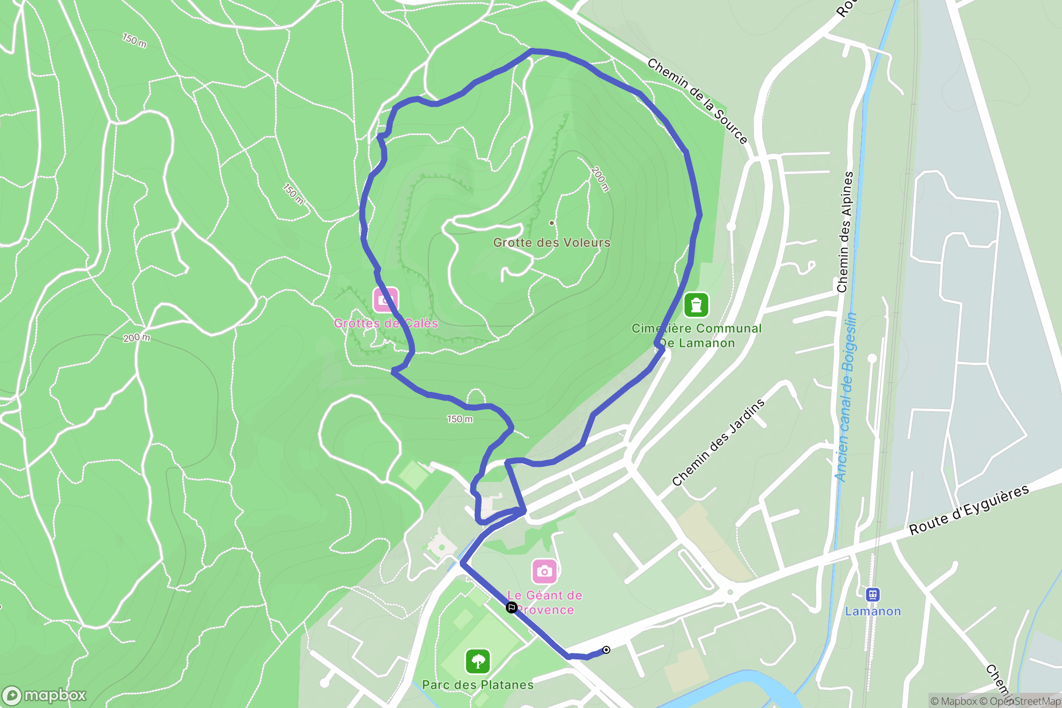 Lamanon: routekaart voor buitenactiviteiten - France